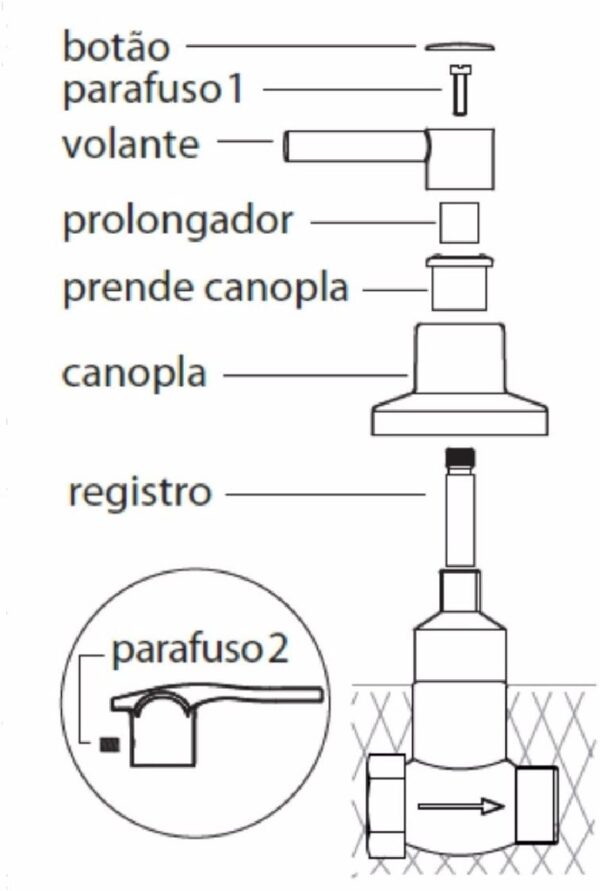 Acabamento Lorenzetti 4901 C29 Registro Gaveta E Pressão 7030297