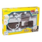 Kit Para Banheiro 7 Peças Branco Com Acrilico Fume Milano