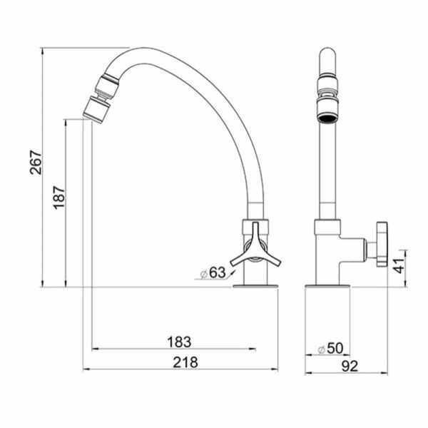 Torneira Lorenzetti Cozinha Mesa Bica Móvel Lorentrio 1167 C33 Cromado 7011192