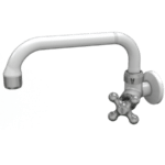 Torneira para Cozinha de Parede Bica Móvel Horizontal Porto Belo Luxo 1066 Branca