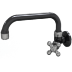 Torneira para Cozinha de Parede Bica Móvel Horizontal Porto Belo Luxo 1183 Preta