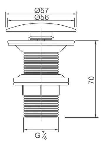 Válvula Para Lavatório 1616 C20 Sem Ladrão Lorenzetti 7048475