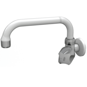 Torneira para Cozinha de Parede Bica Móvel Horizontal Búzios Luxo 1059 Branca