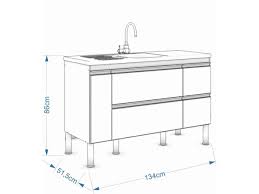 Armário De Cozinha Balcão Prisma PX Perfil 1,34 m MGM Móveis Amendoa Off White 890.34 - Imagem 2