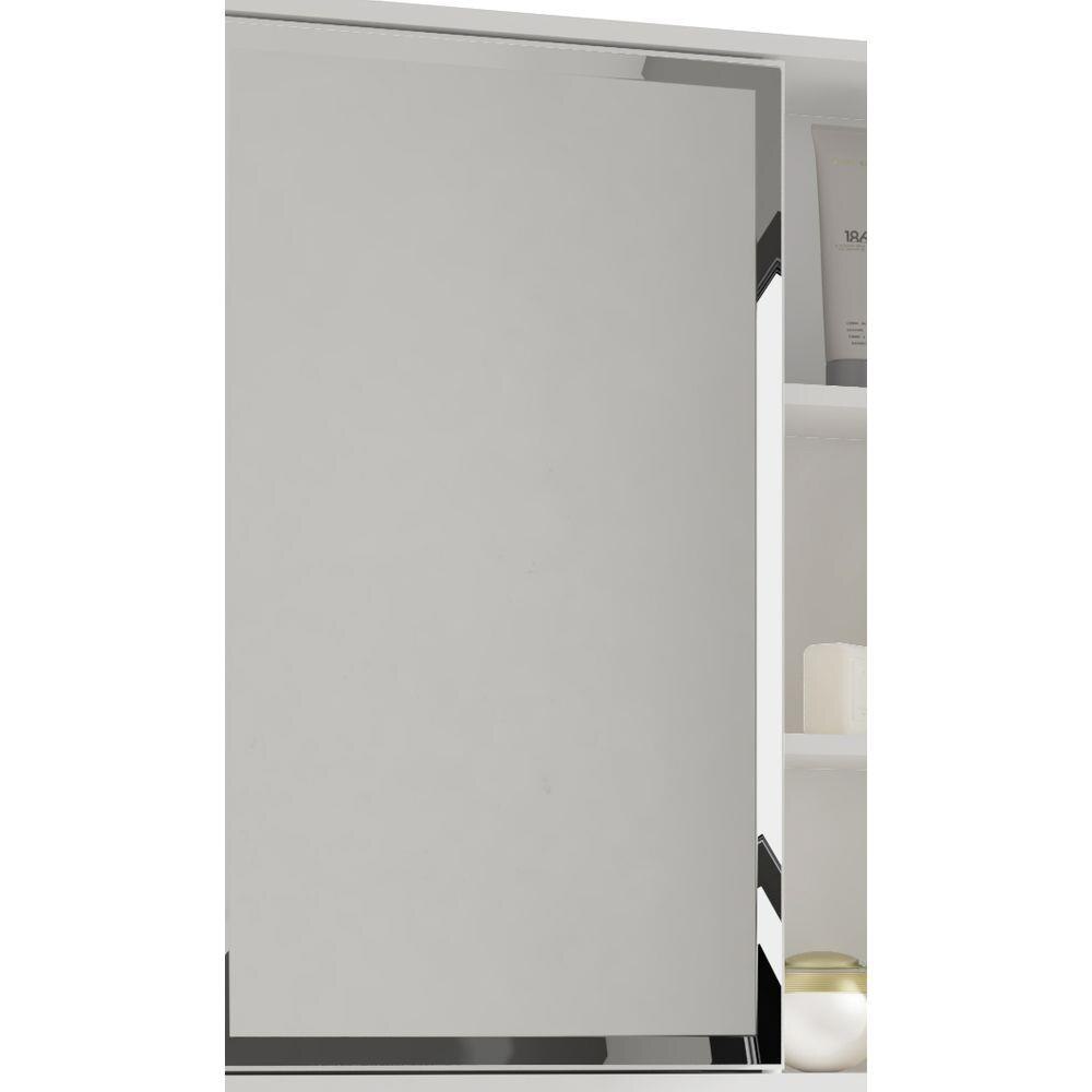 Espelheira Para Banheiro Mgm Móveis Treviso 2 Prateleiras Branca 887.2 - Imagem 4