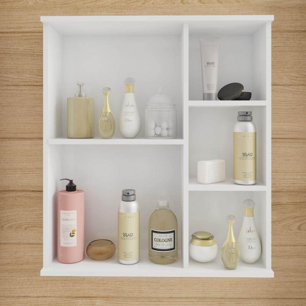 Espelheira Para Banheiro Mgm Móveis Treviso 2 Prateleiras Branca 887.2 - Imagem 3