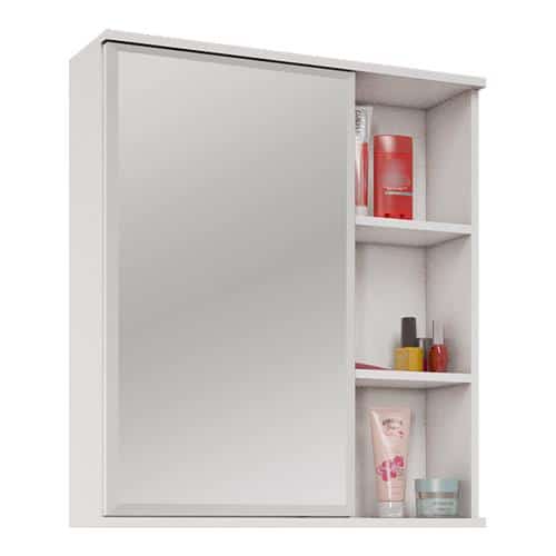 Espelheira Para Banheiro Mgm Móveis Treviso 2 Prateleiras Branca 887.2