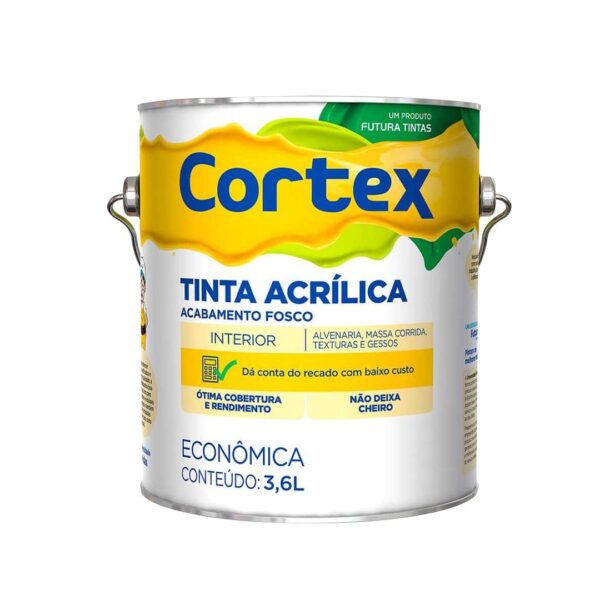 Tinta Futura Cortex 3,6L Galão Vinil Acrílico para Áreas Internas