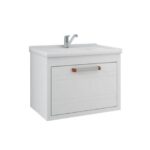 Gabinete Suspenso para Banheiro Jade 44x59cm Branco MGM Móveis Porta Frizada 9929.2