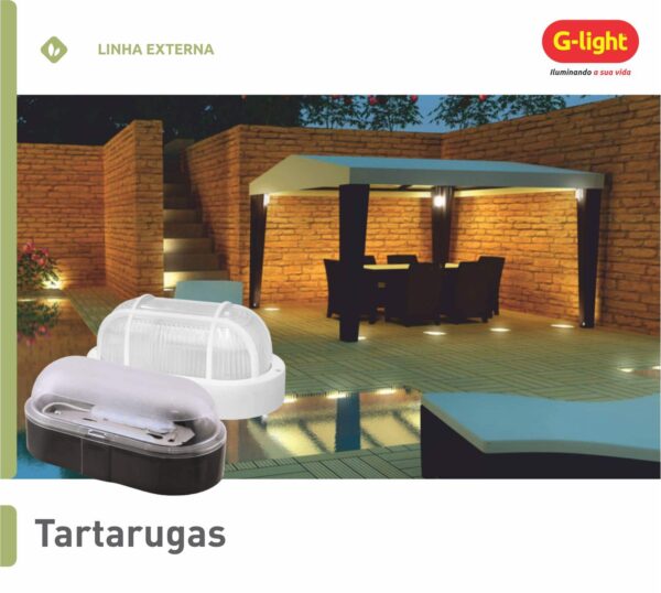 Luminária GLight Tartaruga Branca Base E27 25W TLX7502