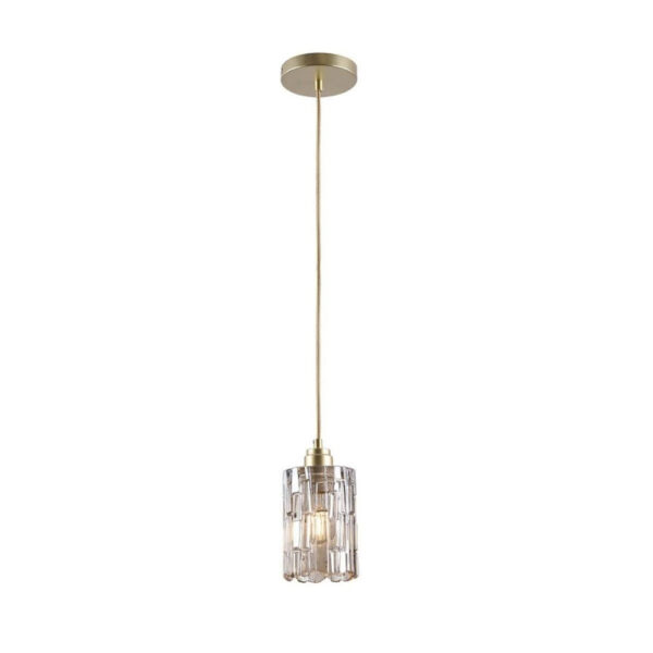 Lustre Pendente Blumenau Vidro 1X E27 Conhaque