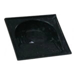 Tanque Rorato Marmore Sintético 60 x 46cm Preto Sem Coluna