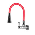 Torneira para Cozinha de Parede 4066 C34 Vermelha Cônica Metalplast 1/4 de Volta