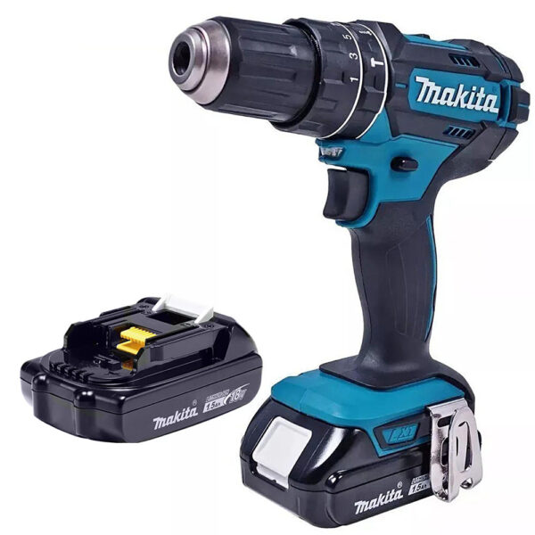 Parafusadeira e Furadeira de Impacto 3/8” Makita 2 Baterias de 12V Bivolt HP333DWYE e Maleta