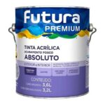Tinta Futura Absoluto Premium Galão de 3,6L Acrílico Fosco para Áreas Externas e Internas