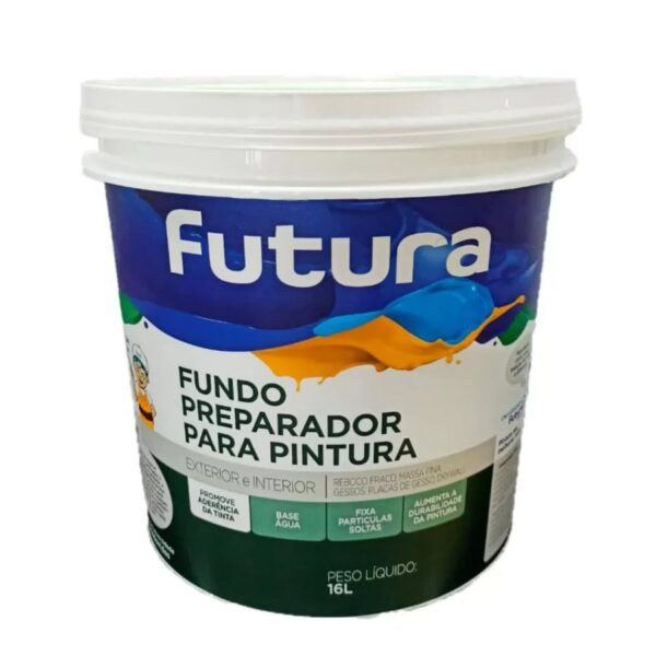 Fundo Preparador para Pintura a Base de Água da Futura Balde de 16 Litros