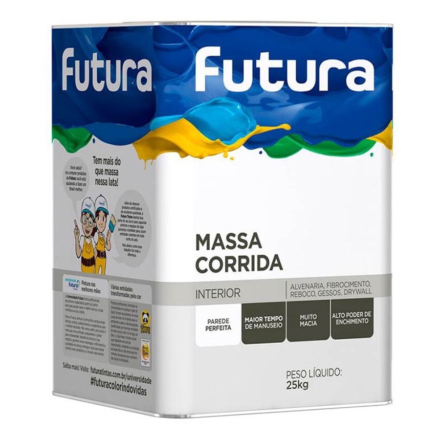 Massa Corrida da Futura para Nivelar Paredes Lata de 18 Litros