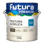 Textura Rústica Riscada Branca da Futura para Acabamento em Paredes Galão de 3.6 Litros