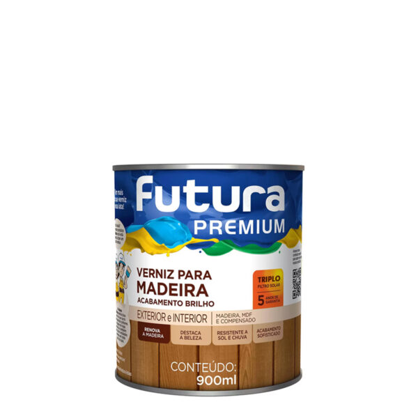 Verniz Protetor de Madeira Triplo da Futura com Filtro Solar 900 ml
