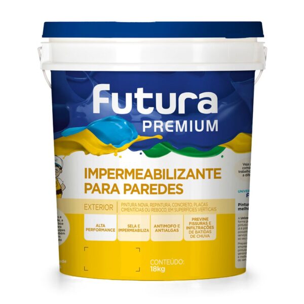 Impermeabilizante para Paredes Futura Premium Branco Balde de 18 Kg