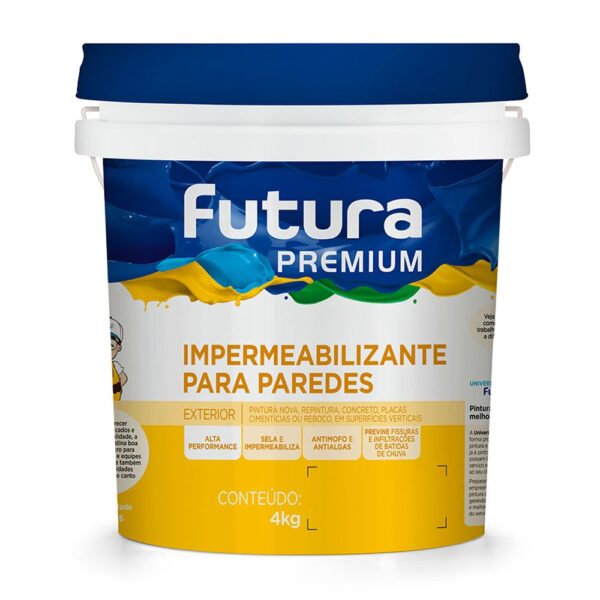 Impermeabilizante para Paredes Futura Premium Branco Galão de 4 Kg