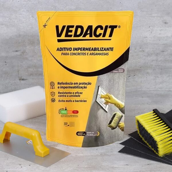 Vedacit aditivo impermeabilizante para concretos e argamassas Sachê de 900 ml