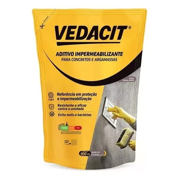 Vedacit aditivo impermeabilizante para concretos e argamassas Sachê de 900 ml