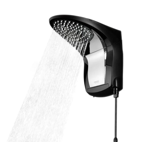 Chuveiro Ducha Acqua Jet Ultra Preta e Cromado da Lorenzetti 220V 7800W