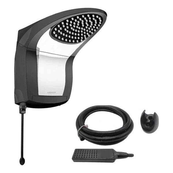 Chuveiro Ducha Acqua Jet Ultra Preta e Cromado da Lorenzetti 220V 7800W