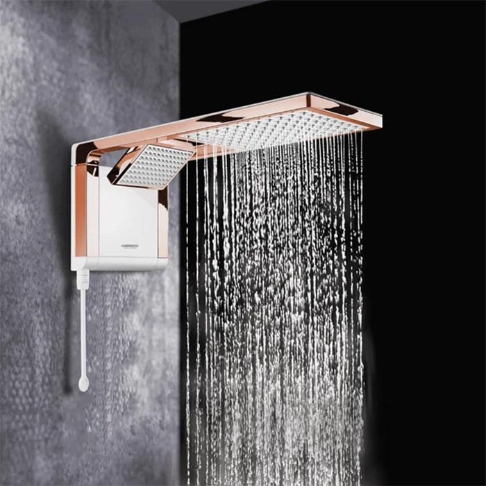 Chuveiro Lorenzeti Acqua Duo Ultra Rose Gold e Branco 220V 7800W 7510124