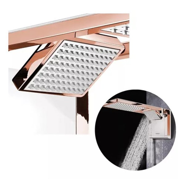Chuveiro Lorenzeti Acqua Duo Ultra Rose Gold e Branco 220V 7800W 7510124